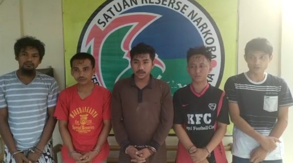 Tim Cobra Polres Lampura Tangkap Lima Pengedar Sabu