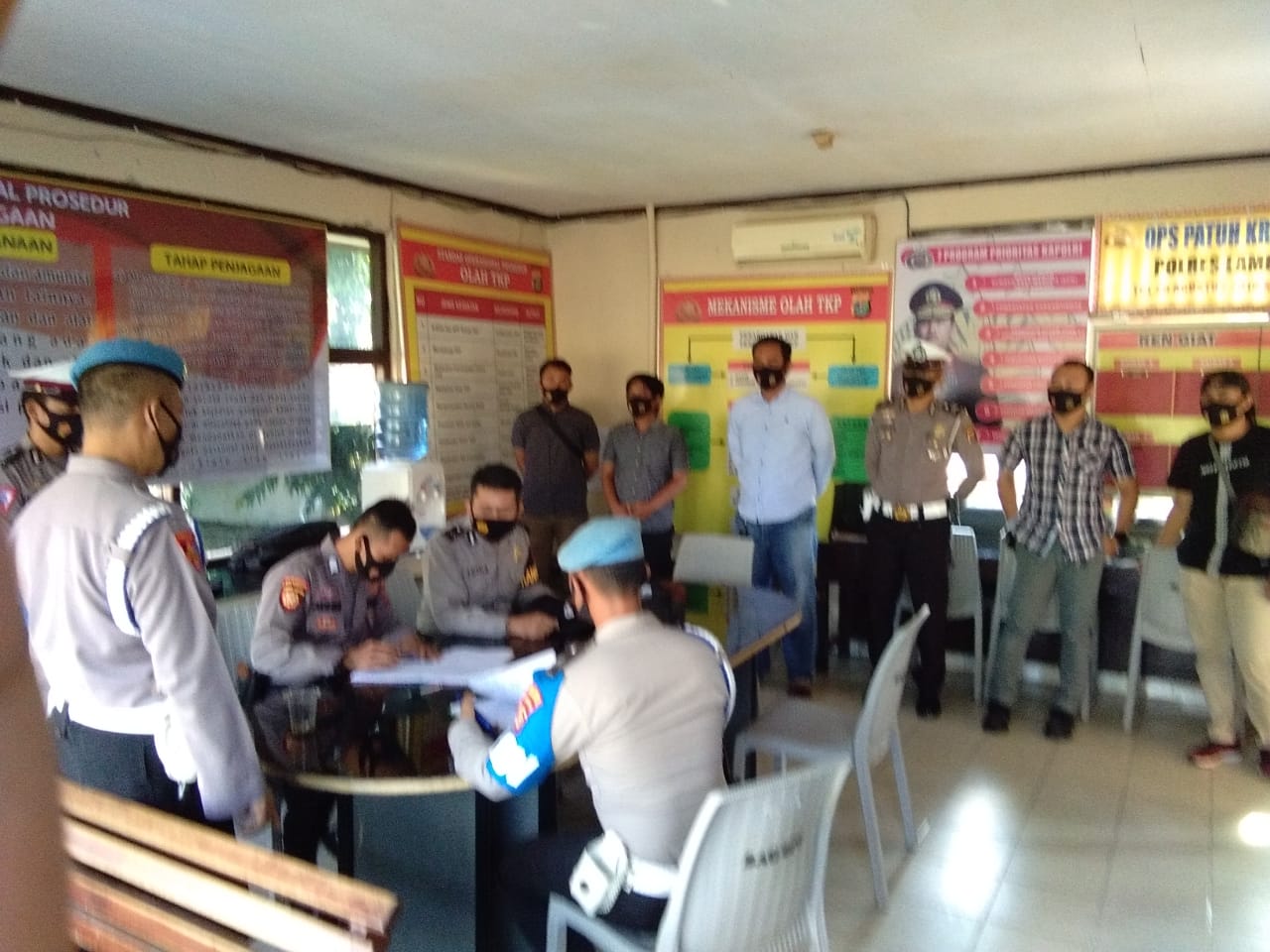 Tegakkan Inpres Nomor 6 Tahun 2020, Polres Lampura Tingkatkan Disiplin Personel Jalani Protap Kesehatan