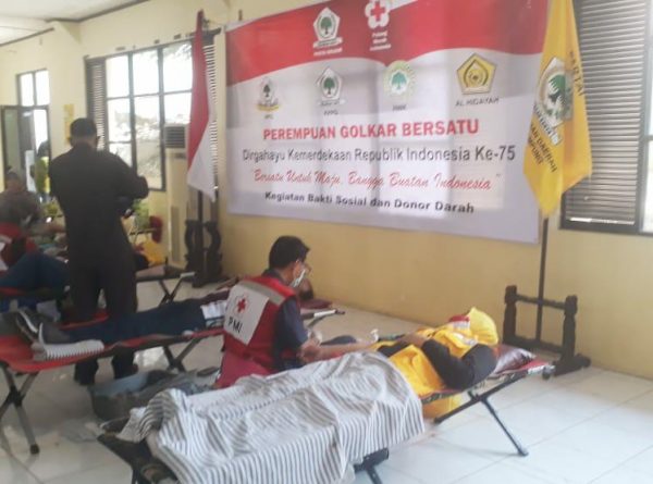 Perempuan Golkar Bersatu Lampung Gelar Donor Darah