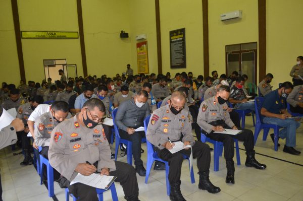 Biro SDM Polda Lampung Tes Psyko 130 Anggota Polres Tulang Bawang Pemegang Senjata Api