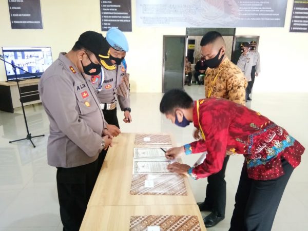 Peserta Calon Anggota Bintara Polres Mesuji Tandatangani Fakta Integritas