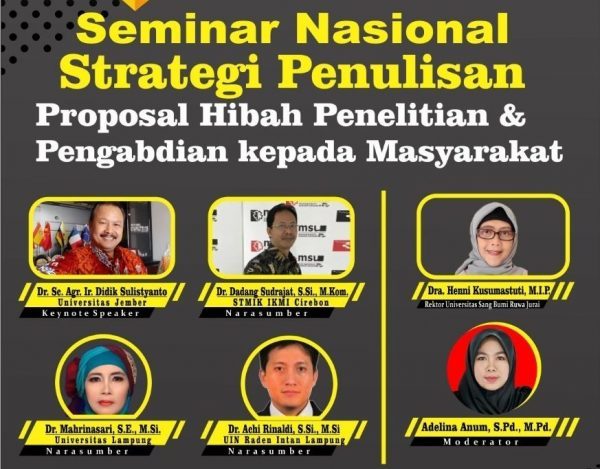 Universitas Saburai Seminar Nasional Strategi Penulisan Proposal dan Pengabdian Masyarakat