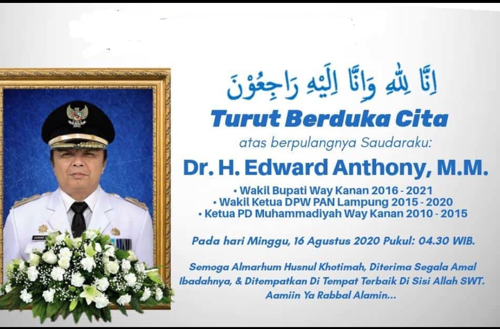 Sepekan di Rawat Covid-19 Wakil Bupati Way Kanan Wafat