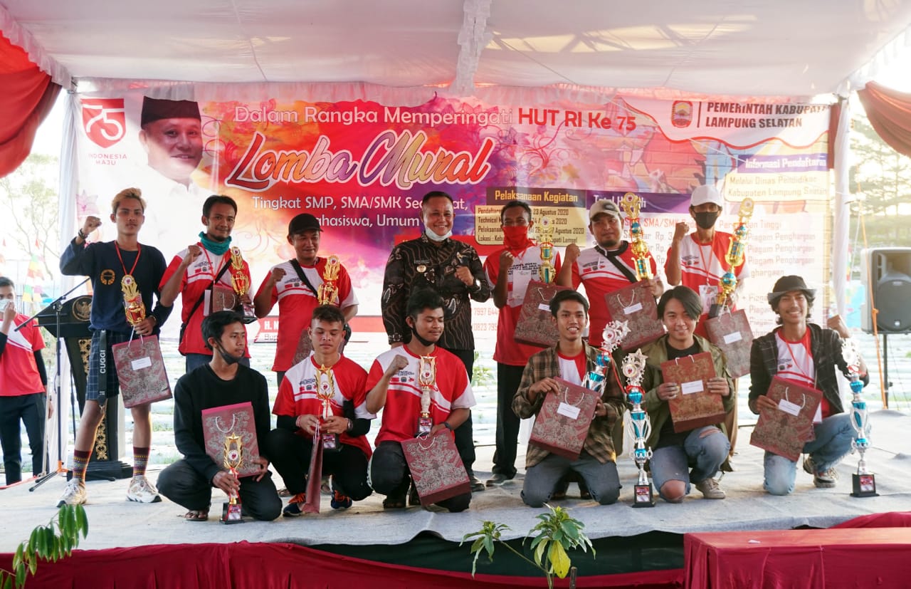 Resmi Ditutup, Ini Juara Lomba Mural HUT ke-75 Kemerdekaan RI