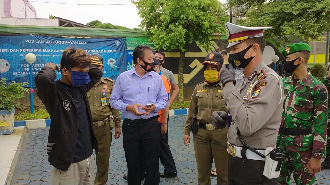 Ops Aman Nusa II Polres Lampura dan Satgas Covid-19 Gelar Razia Masker