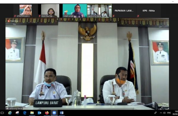 Evaluasi Program Pencegahan, KPK Koordinasi Virtual dengan Lampung Barat