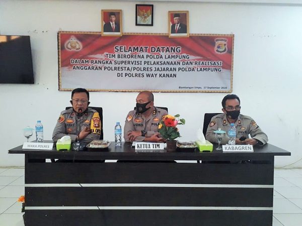 Biro Rena Polda Lampung Supervisi Anggaran Polres Way Kanan