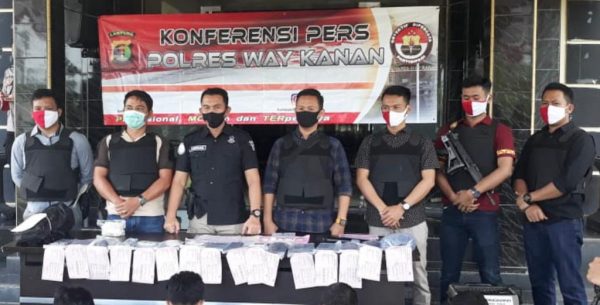 Tiga Bulan Sat Narkoba Polres Way Kanan Ungkap 22 Kasus Dengan 25 Tersangka