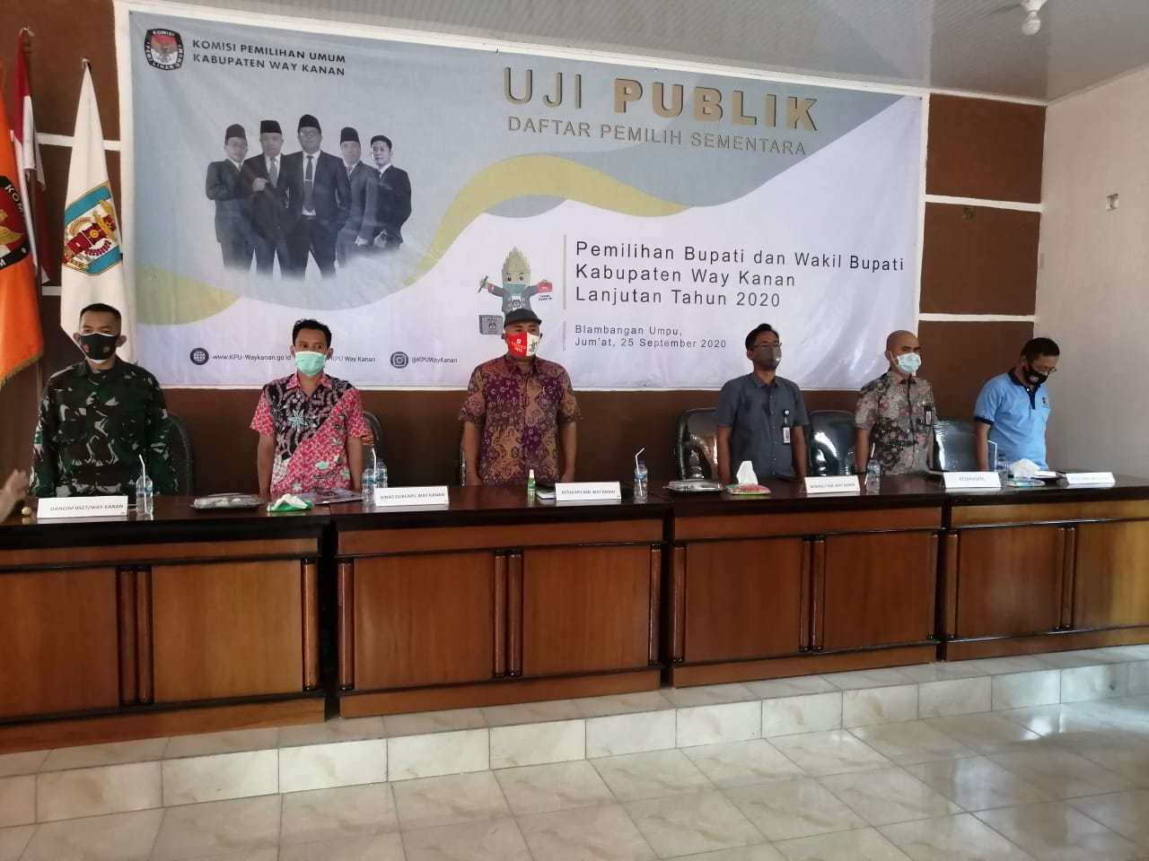 KPU Way Kanan Uji Publik DPS Menuju DPT