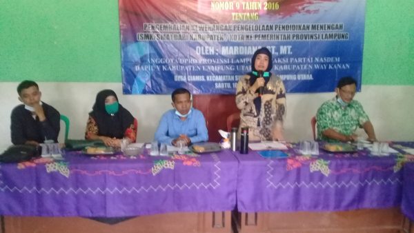 Sosialisasikan Perda Nomor 9/2016, Mardiana Sampaikan Tupoksi Legislator