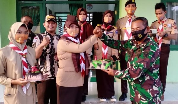 Kwarcab Mesuji Ikut Beri Kejutan Hut TNI 75 ke Kodim