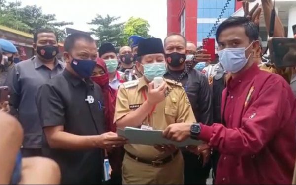 Baru Walikota Herman HN Yang Sambut Mahasiswa Demo Tolak UU Omnibus Law di Lampung