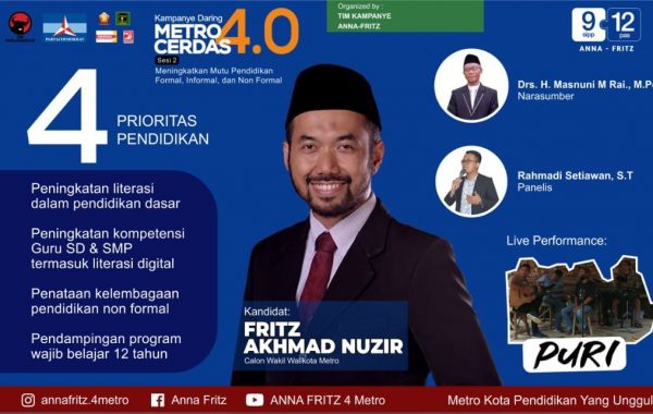 Calon Wakil Waliota Fritz Kampanye Daring Rumah Kader PDIP Tempat Nonton Bareng