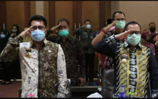 Pjs Bupati Lamsel Ikuti Upacara Hari Kesaktian Pancasila 2020 Secara Virtual