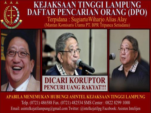 Tertunda Puluhan Tahun, Kajari Mulai Tagih Cicilan Rp95,8 miliar Ganti Rugi Uang Negara Kepada Alay