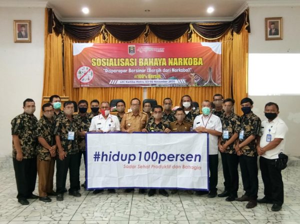 Disporapar Gelar Sosialisasi Bahaya Narkoba dan Test Urin Seluruh Pegawai