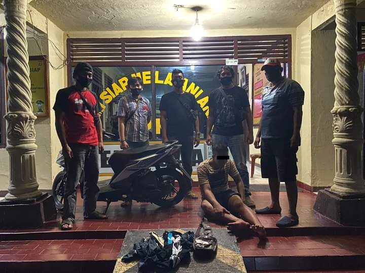 Curi Motor Warga Balambangan Umpu Diparkiran Rumah Warga OKU Ditangkap Saar Rajia Perbatasan Dan Ditembak Petugas