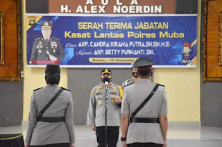 Kapolres Muba Pimpin Sertjab AKP Betty Puwati Kasat Lantas