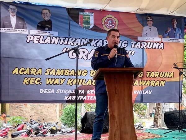 Dendi Ajak Karang Taruna Ikut Atasi Masalah Sosial di Pesawaran