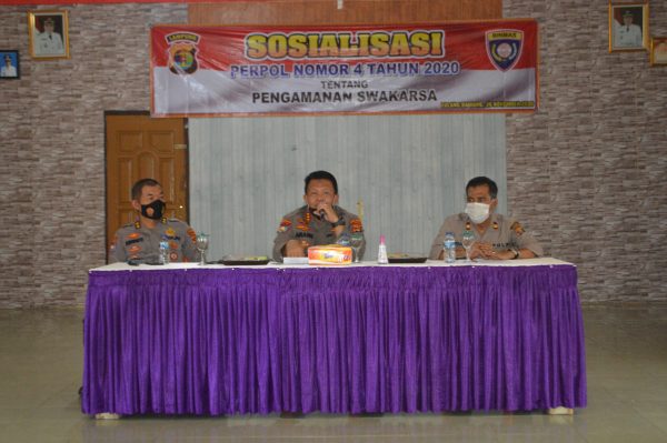 Dirbimas Polda Lampung Sosialisasi Aturan Satpam di Tulang Bawang