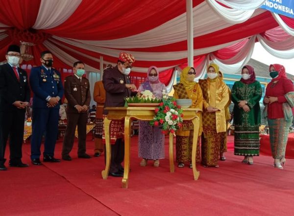 HUT 12 Tahun Kabupaten Mesuji Saply Potong Tumpeng dan Penghijauan