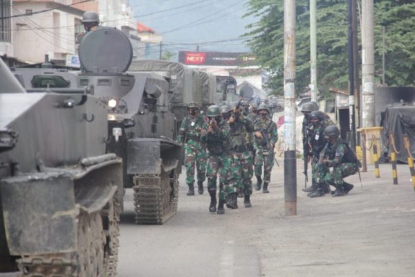 Dankormar Mayor Jenderal TNI Mar Suhartono Pimpin Latihan Tempur Kota di Teluk Betung