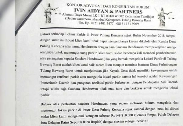 Rugi Ratusan Juta Warga Tubaba Bersama Pengacara Laporkan Kepala Desa ke Polda Lampung