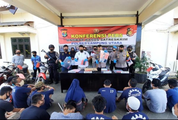 Dua Bulan Polres Lampung Utara Gulung 32 Penjahat