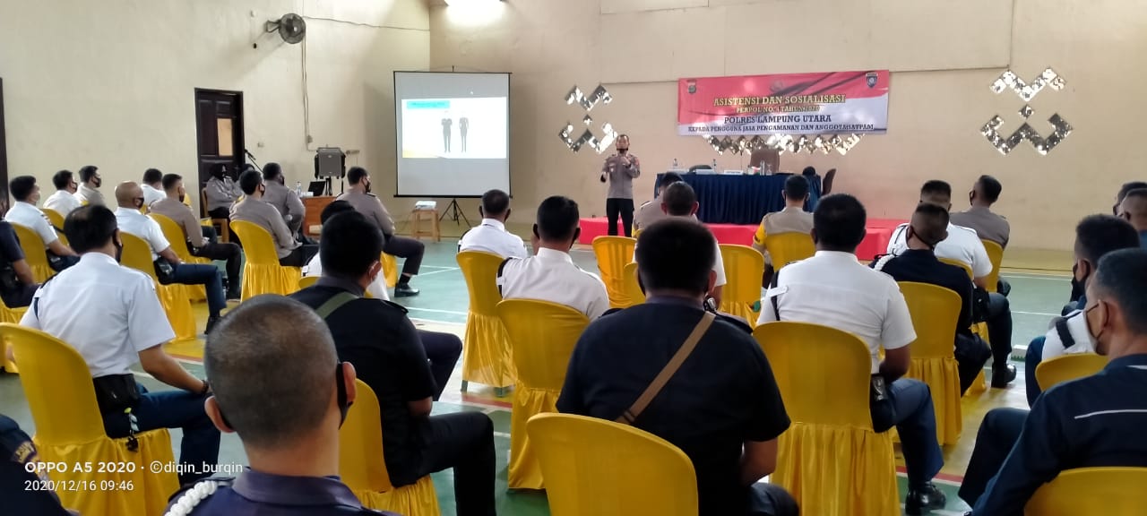 Dit Binmas Polda Lampung Gelar Sosialisasi Perpol Nomor 4 Tahun 2020 di Polres Lampung Utara