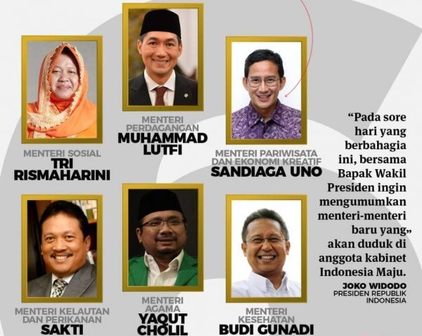 Presiden Umumkan Reshuffle Enam Menteri Besok di Lantik Ada Risma dan Sandiaga Uno