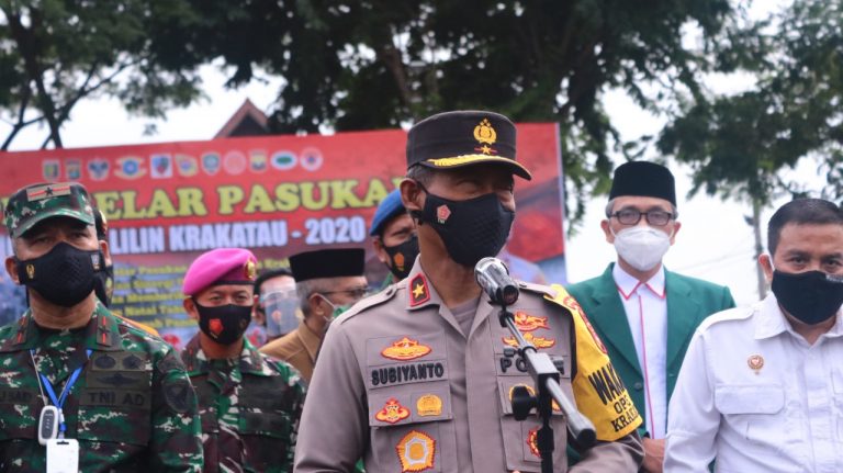 Waka Polda Lampung Pimpin Apel Gelar Pasukan Operasi Lilin Krakatau 2020