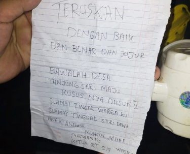 Ketua RT Bunuh Diri Tinggalkan Wasiat Tak Mau Lihat Pilkada Yang Tidak Jujur