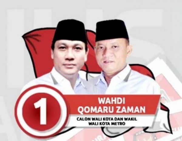 Calon Independent Kota Metro Wahdi-Qomaru Tumbangkan Tiga Calon Dukungan Partai