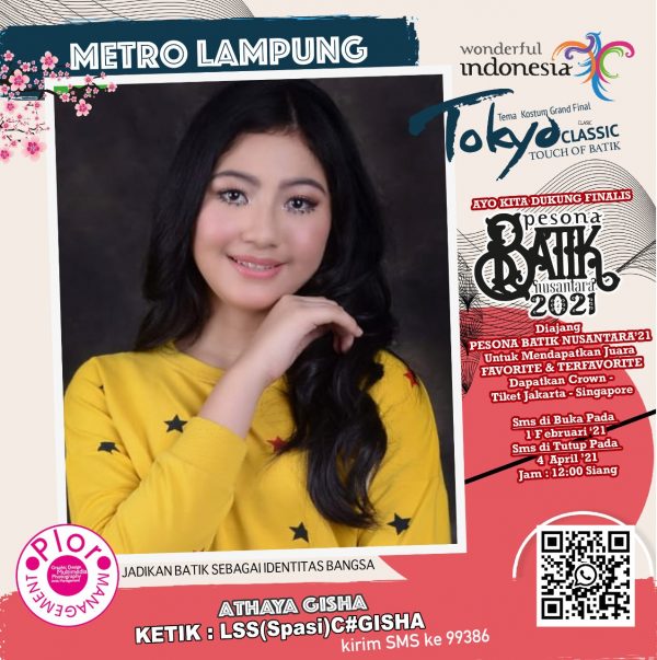 Gisha Siswi SMPN 1 Metro Masuk Grand Final Finalis Lomba Pesona Batik Nusantara Wakili Lampung