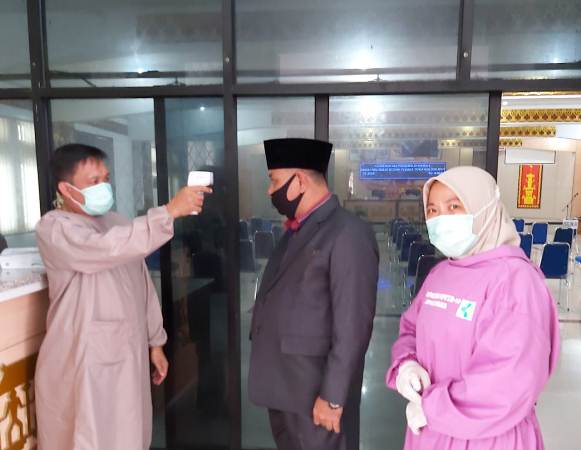 Herman Ketua Prokes Pelantikan Pejabat Eselon III & IV Pemkab Lampura Pastikan Semua Aman Terkendali