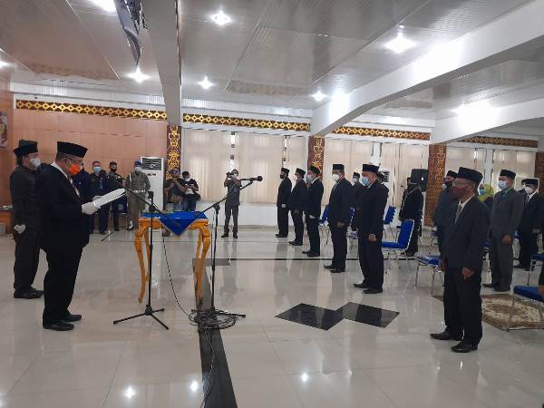 Sekda Lampung Utara Hadiri Pelantikan Pejabat Adminstrator Eselon III dan Pengawas Eselon IV