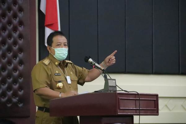 Gubernur Pimpin Rakor Pelaksanaan Vaksin Covid-19 Provinsi Lampung