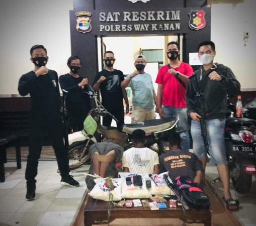 Tim Tekab 308 Polres Way Kanan Ringkus Empat Pelaku Curat Di KM 07