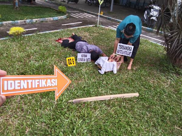 Polisi Gelar Rekonstruksi Pembunuhan di Kampung Bumi Dipasena Makmur, Sebanyak 26 Adegan Diperagakan Tersangka