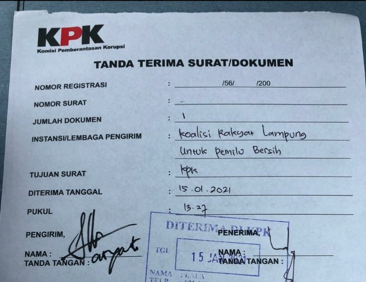 KRLUPB Laporkan Bawaslu Lampung ke KPK?