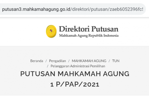 Batalkan Putusan KPU Mahkamah Agung Kabulkan Gugatan Eva Dwiana-Deddy Amrullah?