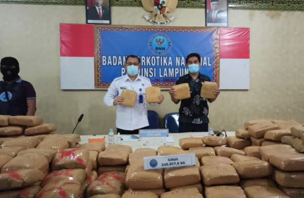 BNN Tangkap 248 Kilo Ganja Dikedalikan Napi Lapas Rajabasa Dua Kurir Ditembak