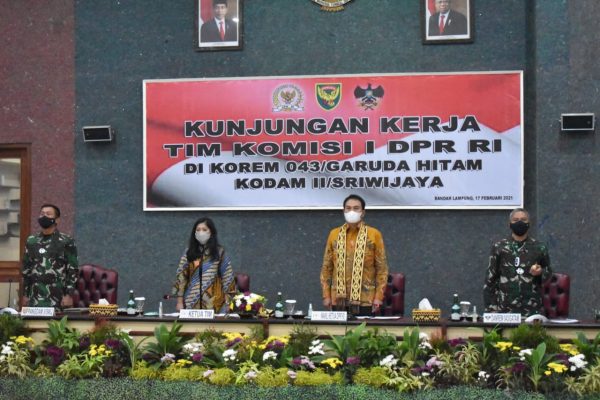 Kunjungi Korem 043/Gatam Komisi I DPR Akan Perhatikan Anggaran Babinsa