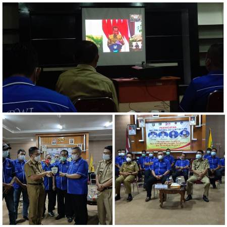 PWI Lampung Timur Ikuti Puncak Perayaan HPN 2021 dan HUT PWI Ke-75 Secara Virtual