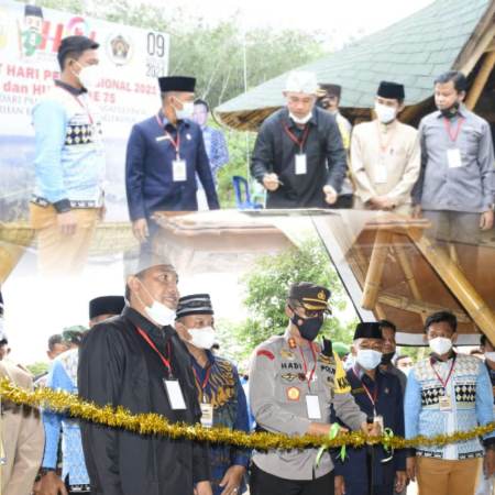 Puncak HPN 2021, nama Prof.Bagir manan resmi dijadikan nama gedung Balai wartawan PWI Tubaba