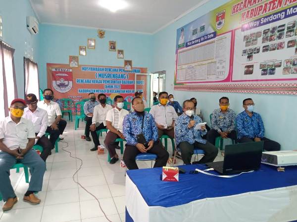 Hindari Kerumunan, Kecamatan Way Serdang Gelar Musrenbang Secara Virtual