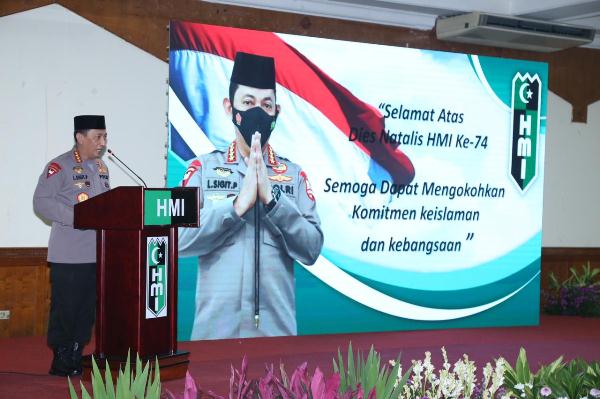 Hadiri Dies Natalis HMI Ke-74, Kapolri: Kita Harus Bersatu Melawan Covid-19