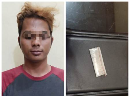 Operasi Cempaka Krakatau 2021, Polsek Bukitkemuning Tangkap Pemuda Simpan Sabu di Saku Celana
