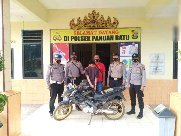 Polsek Pakuan Ratu Amankan Pencuri Motor Di Masjid
