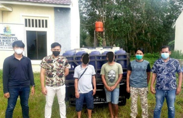 Polres Pesawaran Tangkap L300 Muat 80 tong BBM Subsidi Diduga Hasil Coran SPBU